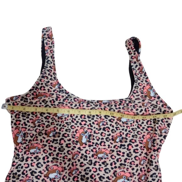 Buc-ee's Women's once piece swimsuit Beaver Cheetah Print size Small - Picture 7 of 8